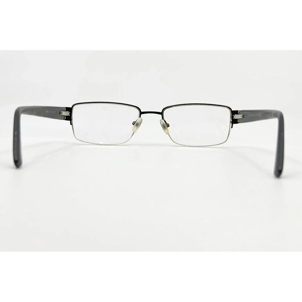 Perry Ellis Eyeglasses Mens Black Rectangular Half Rim 53-18-140 44051